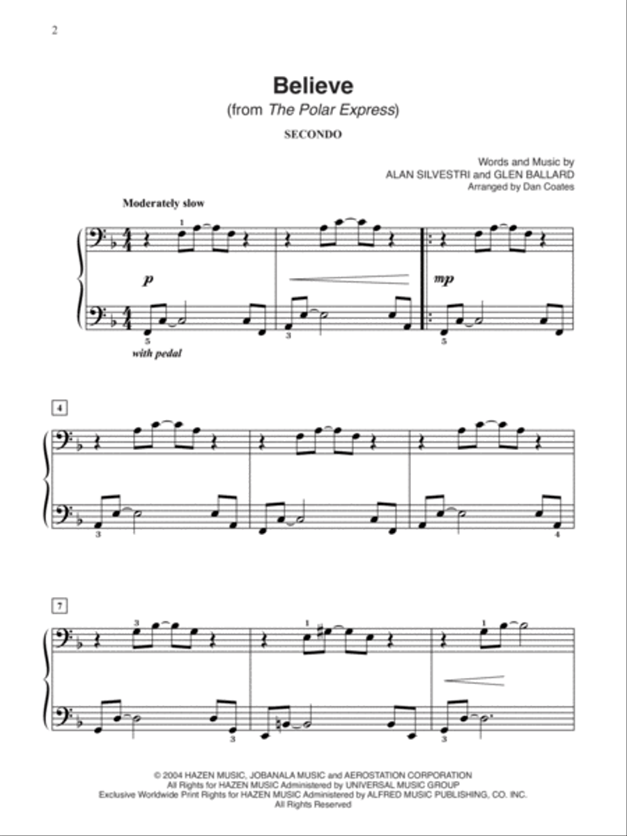 Dan Coates Popular Piano Library -- Duets for Christmas Small Ensemble scores gallery preview page 2