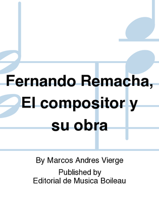 Book cover for Fernando Remacha, El compositor y su obra