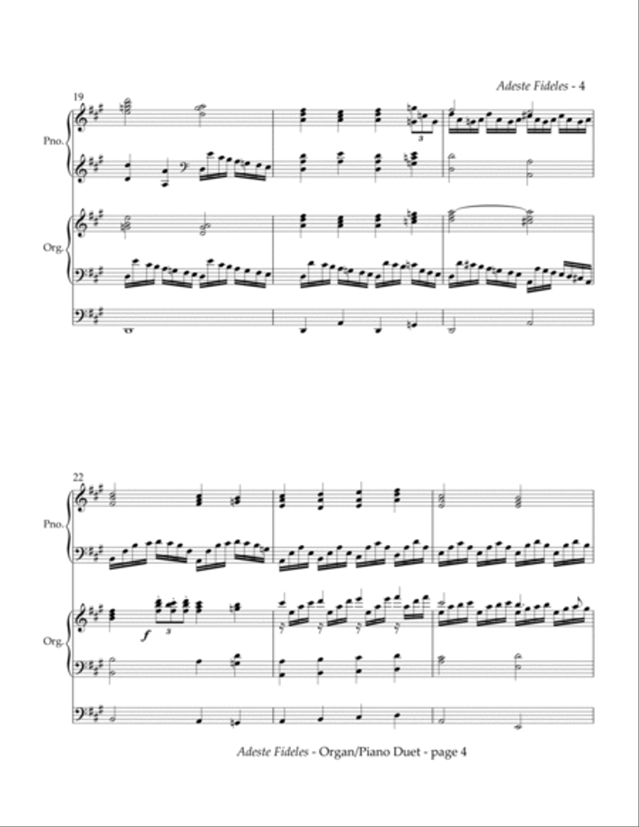 Adeste Fideles Organ Solo scores gallery preview page 5