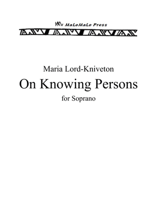 On Knowing Persons