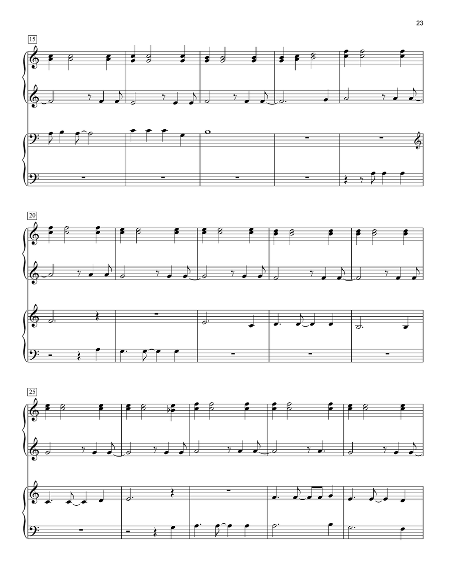 Lava (from Lava) Piano Duet scores gallery preview page 2
