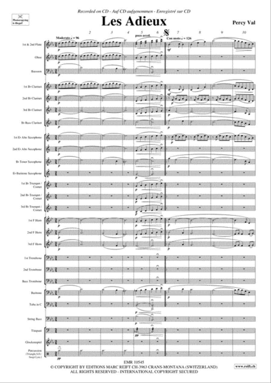 Les Adieux Concert Band scores gallery preview page 4