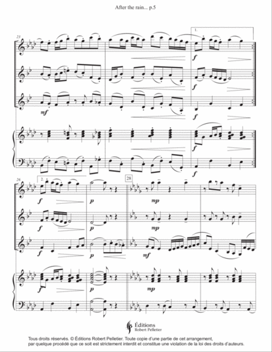 After the rain... After the rain... Woodwind Trio scores gallery preview page 5