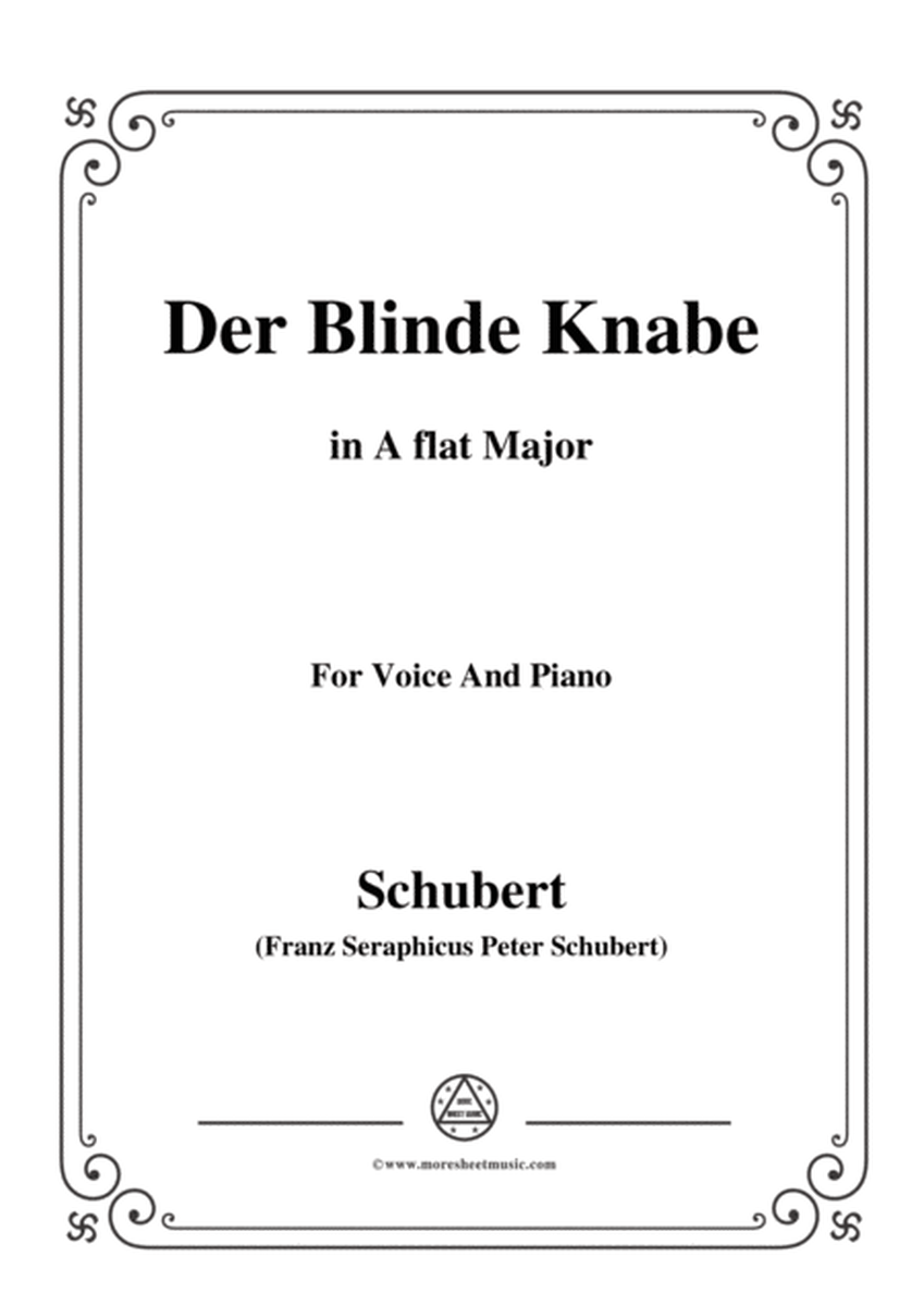 Schubert-Der Blinde Knabe,Op.101,in A flat Major,for Voice&Piano image number null