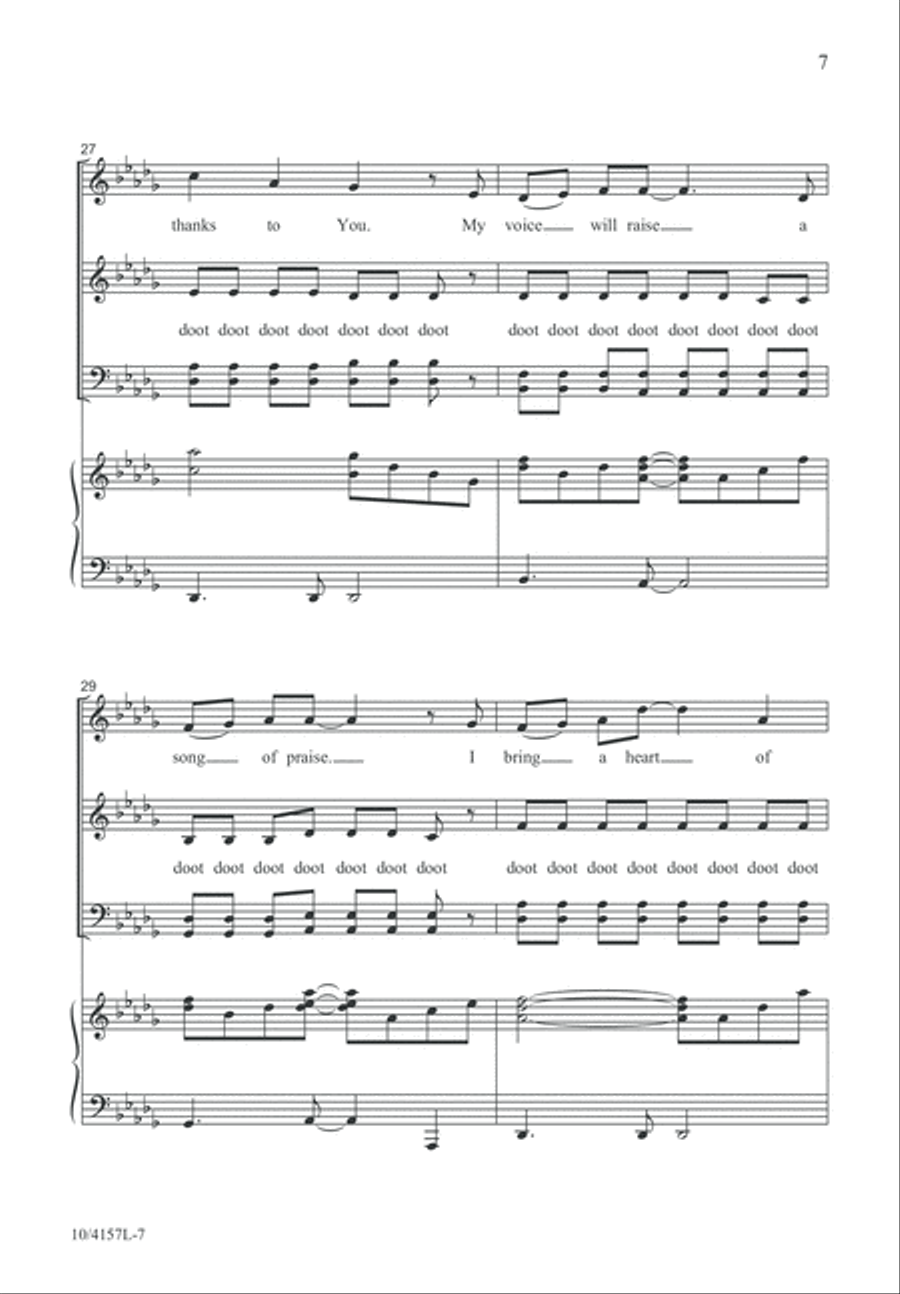 I Bring a Heart of Thanks 4-Part scores gallery preview page 8