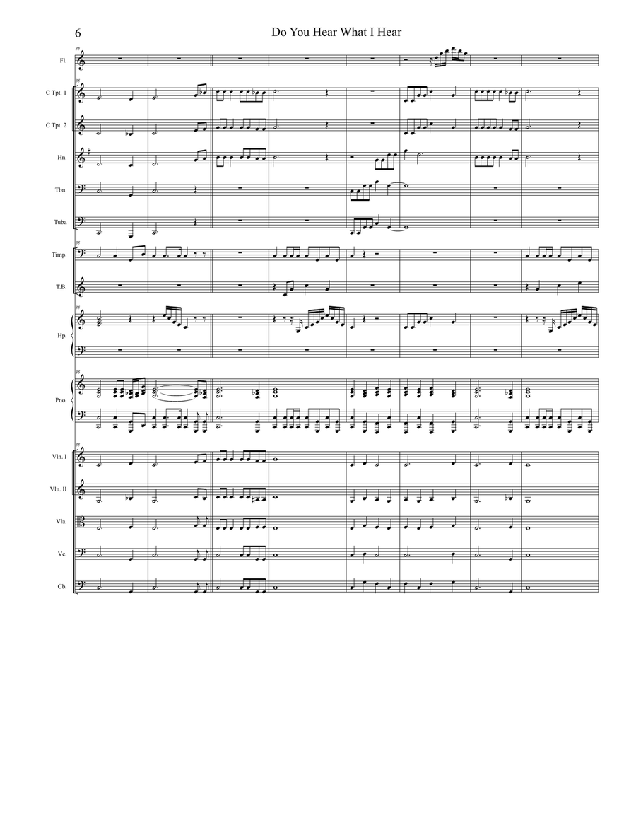 Do You Hear What I Hear Full Orchestra scores gallery preview page 6