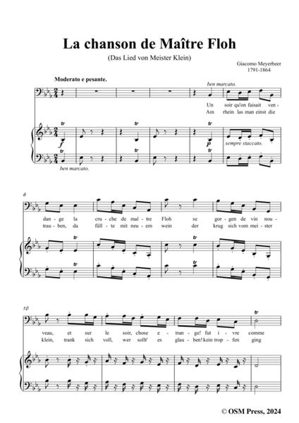 Meyerbeer-La chanson de Maître Floh(Das Lied von Meister Klein),in E flat Major
