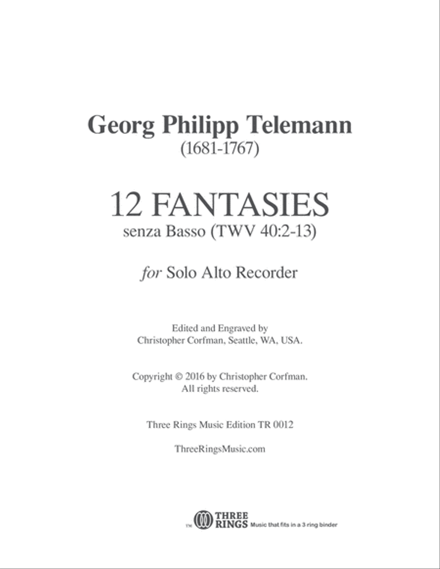 12 Fantasies Chamber Music scores gallery preview page 3