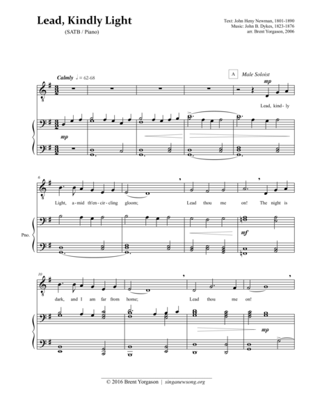 Lead, Kindly Light (SATB) image number null