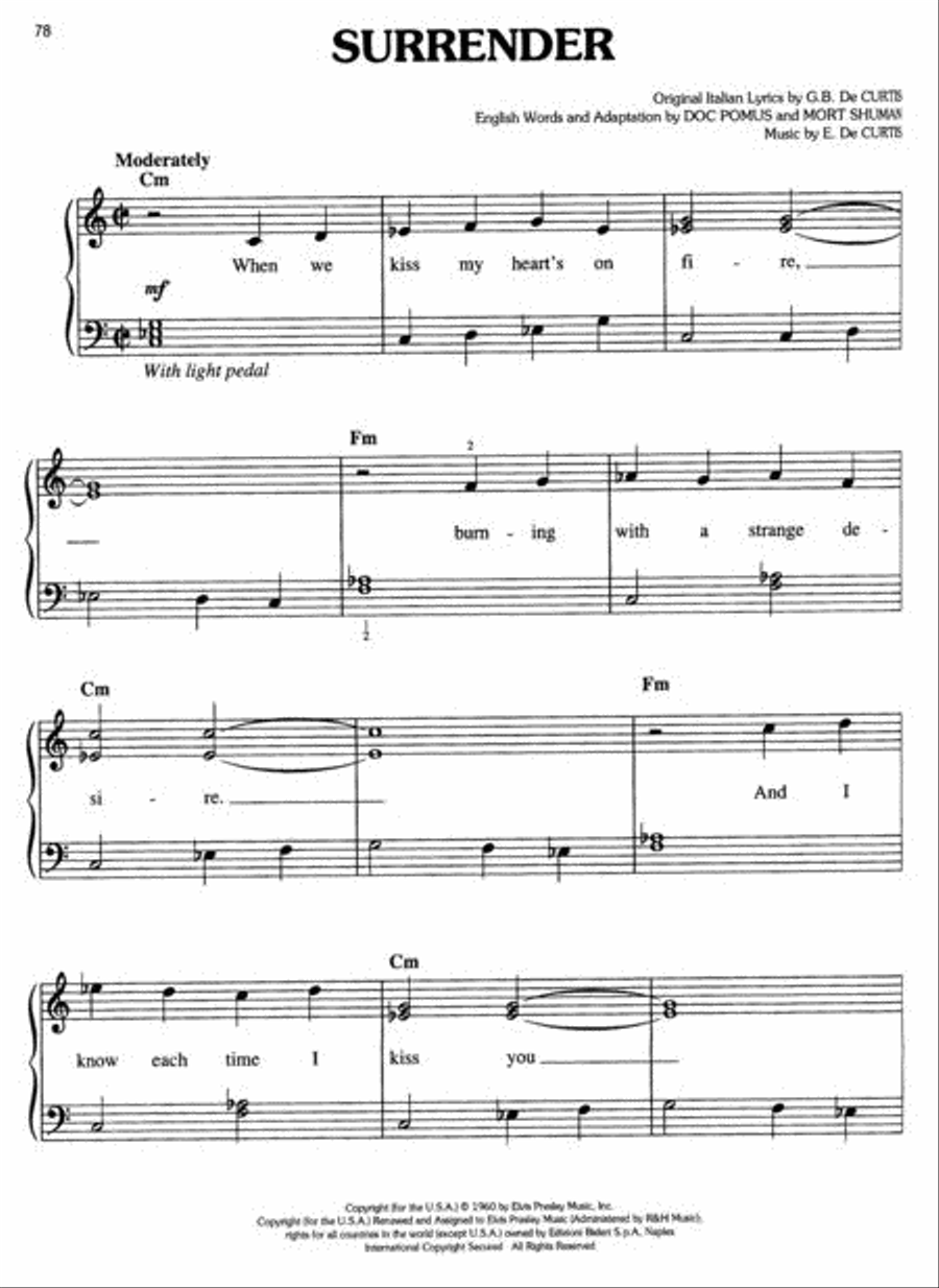 Elvis! – Greatest Hits for Easy Piano Easy Piano scores gallery preview page 2