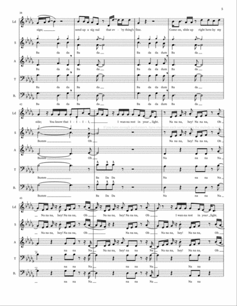 Nothing Without Love 4-Part scores gallery preview page 5