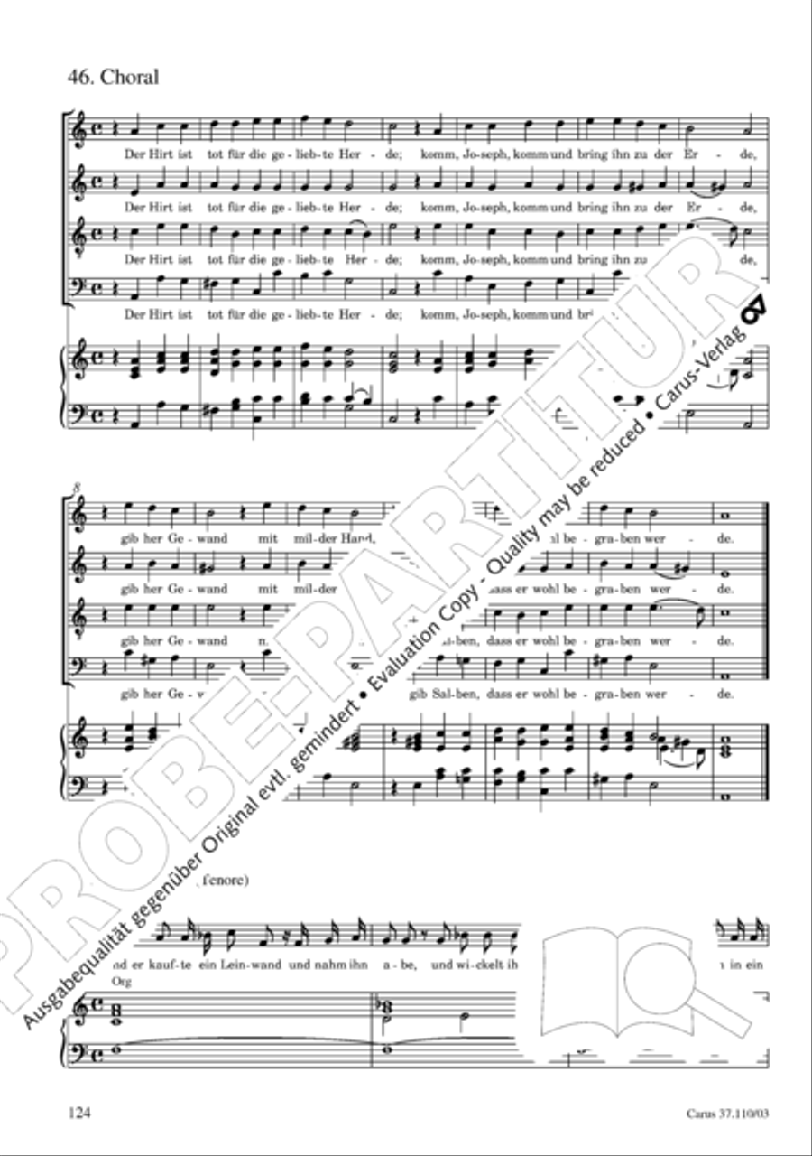 Markuspassion. Werkausgabe Reihe 1, Bd. 7 (Homilius) 4-Part scores gallery preview page 131