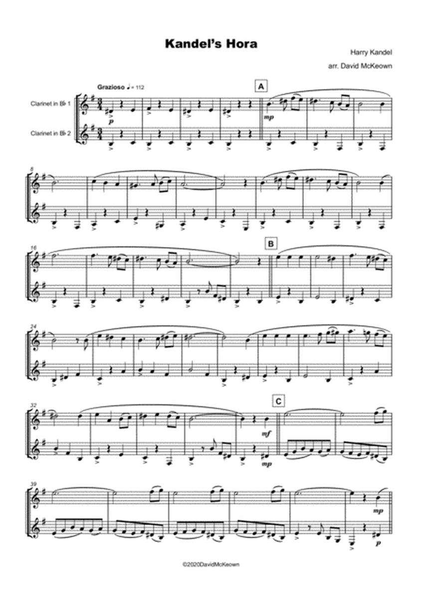 Kandel's Hora, Klezmer tune for Clarinet Duet