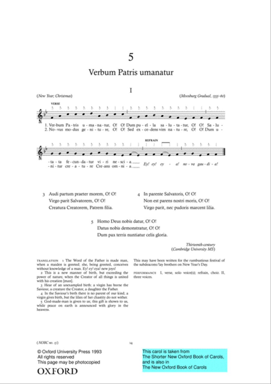 The Shorter New Oxford Book of Carols 4-Part scores gallery preview page 2