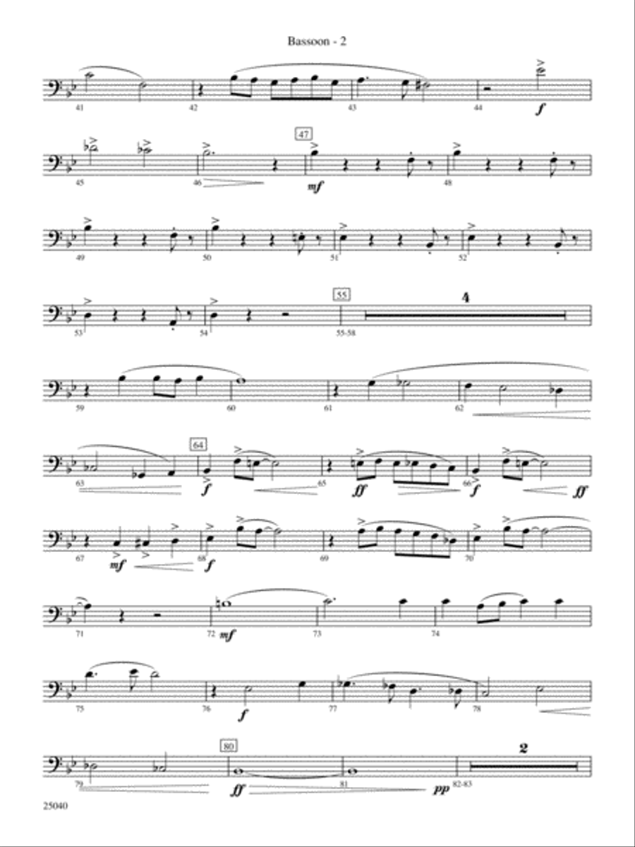 Honor, Laud and Rejoice: Bassoon Full Orchestra scores gallery preview page 2