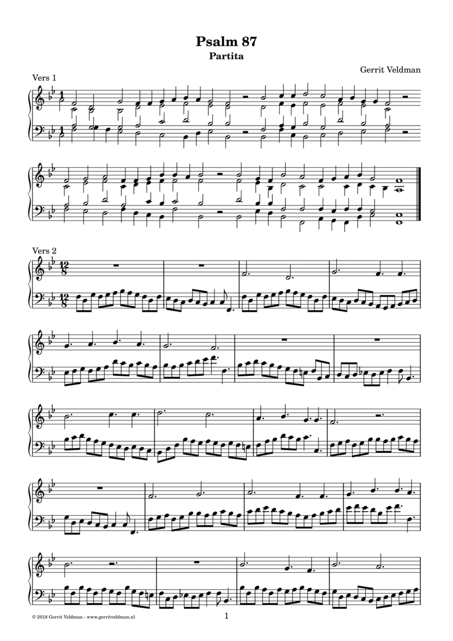 Psalm 87 (partita, manualiter) Organ Solo scores gallery preview page 1