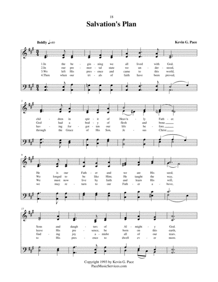 Salvation's Plan - an original hymn for SATB voices image number null