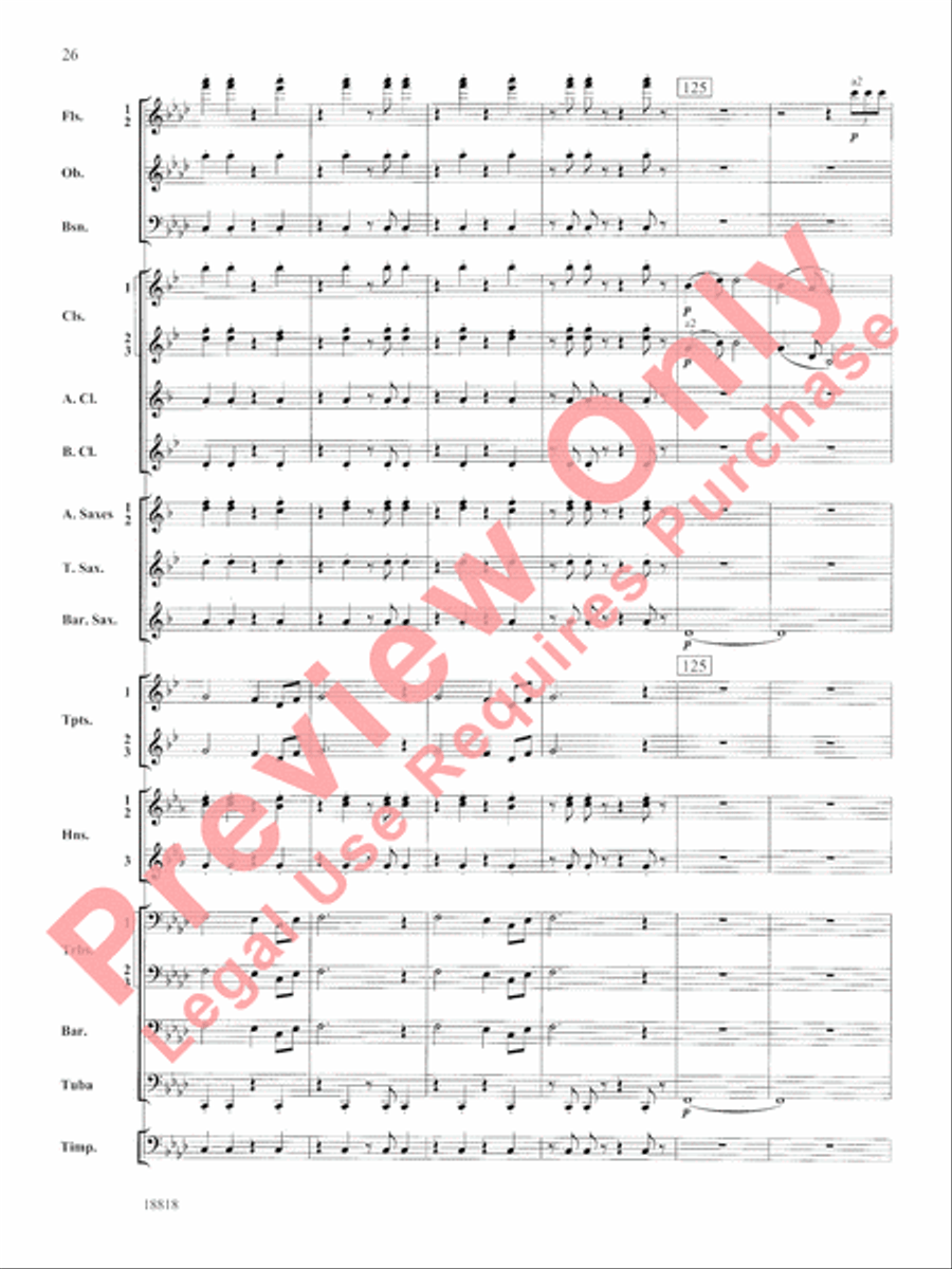 Symphony No. 9 New World, Finale Concert Band scores gallery preview page 27