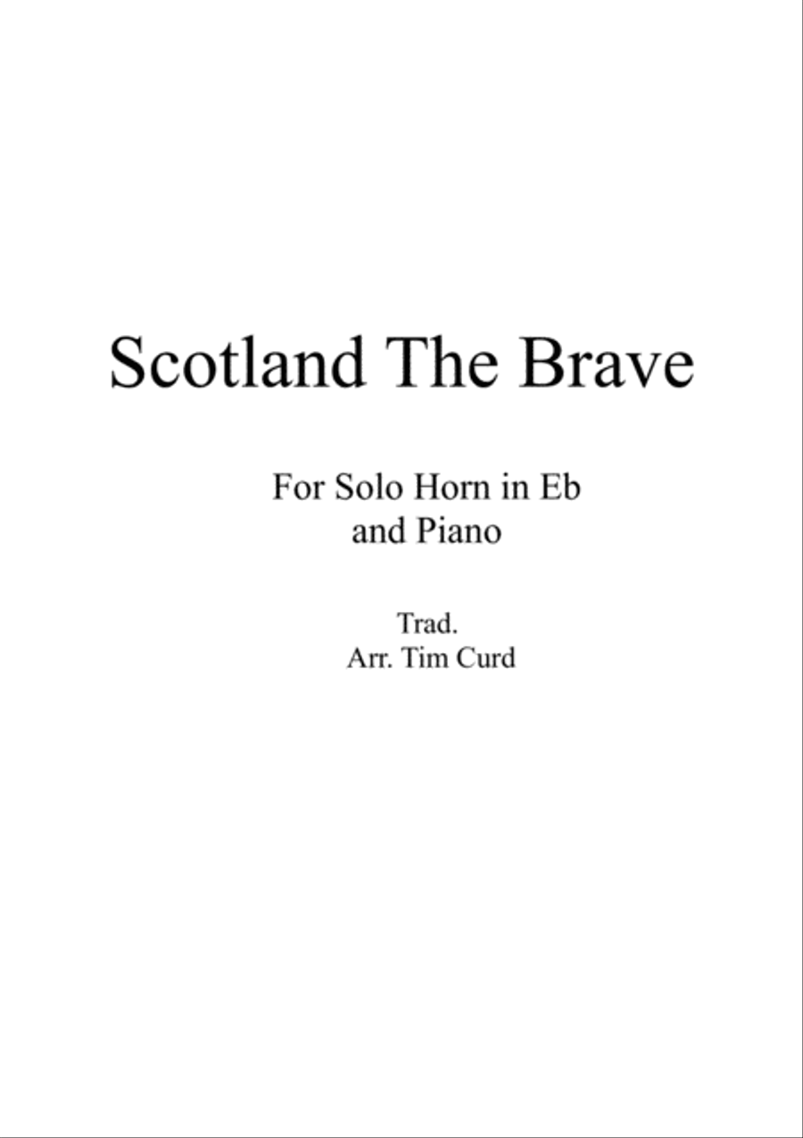 Scotland The Brave for Solo Horn in Eb and Piano Cornet scores gallery preview page 1