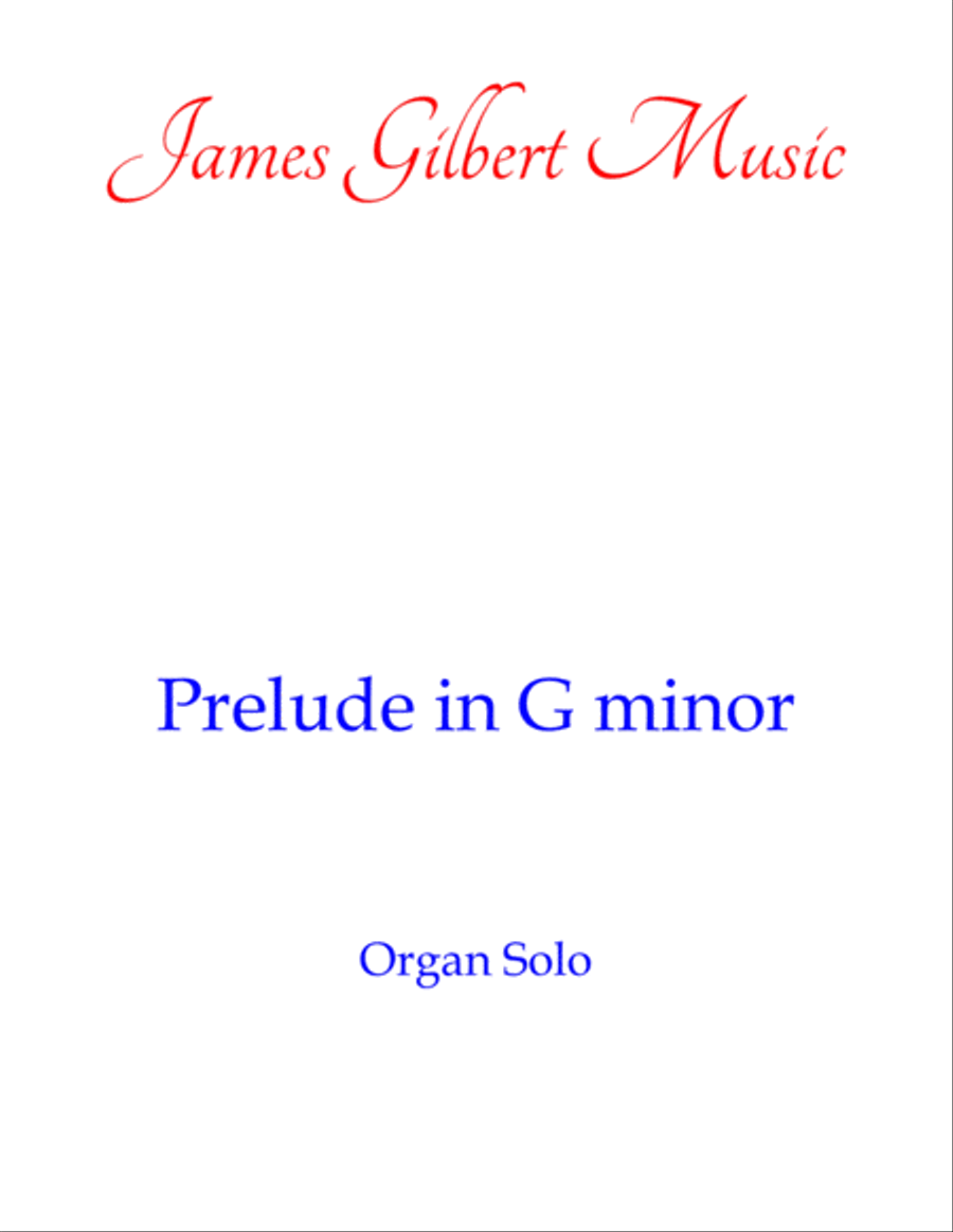 Prelude In G Minor Organ Solo scores gallery preview page 1