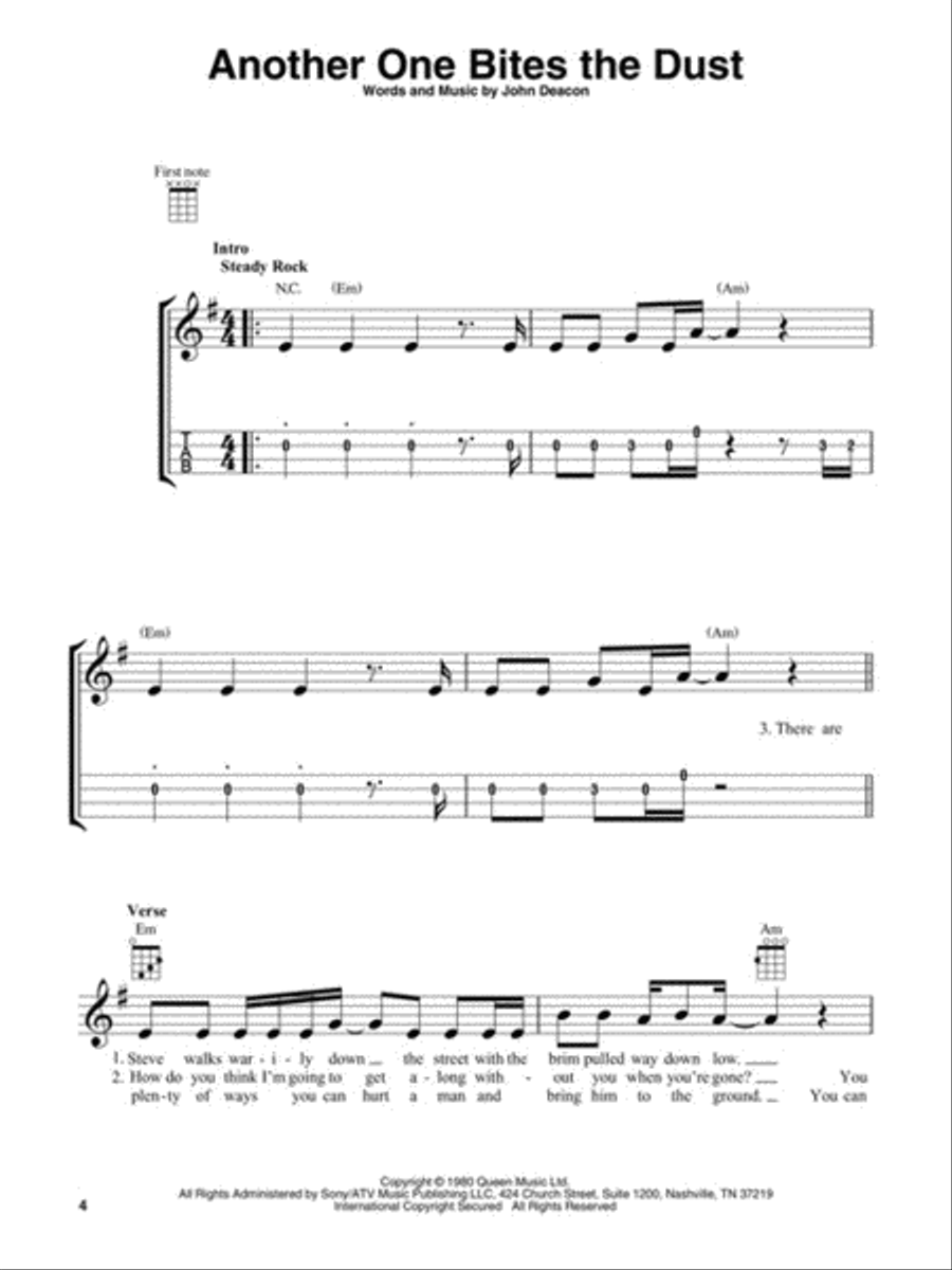 Queen for Ukulele Queen for Ukulele Ukulele scores gallery preview page 3