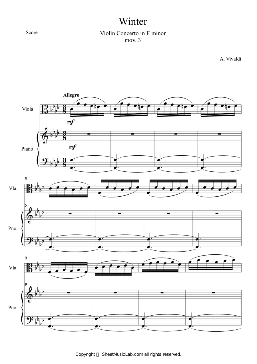 The Four Seasons: Winter 3rd Movement