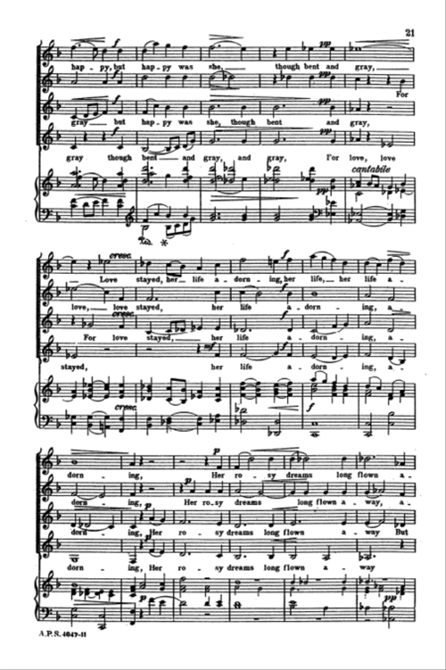 The Rose of Avontown, Op. 30 SSAA scores gallery preview page 21