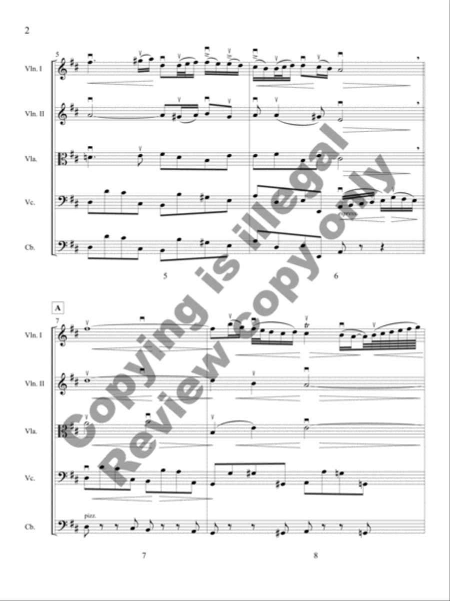 Air in D Major: from Orchestral Suite No. 3, BWV 1068 String Orchestra scores gallery preview page 4