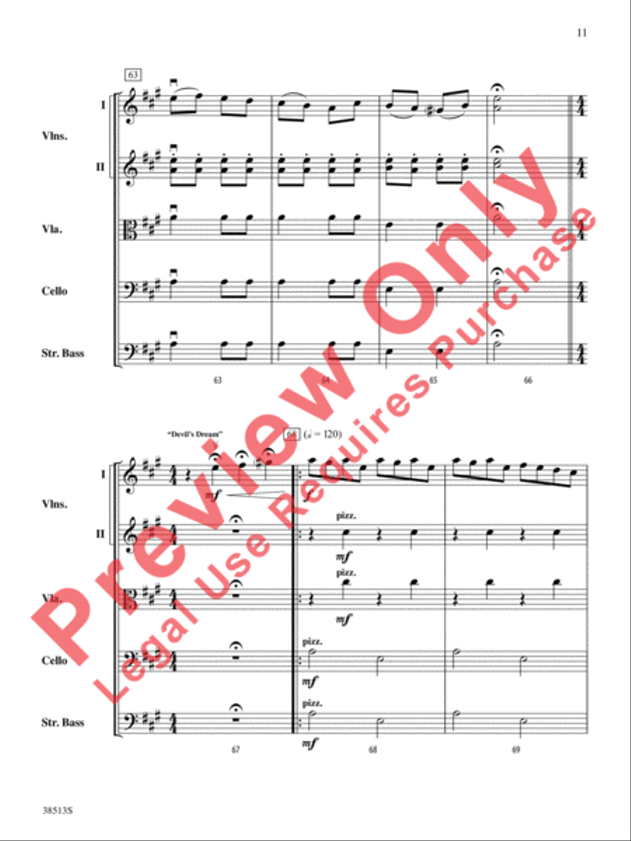 American Fiddle Triptych String Orchestra scores gallery preview page 12