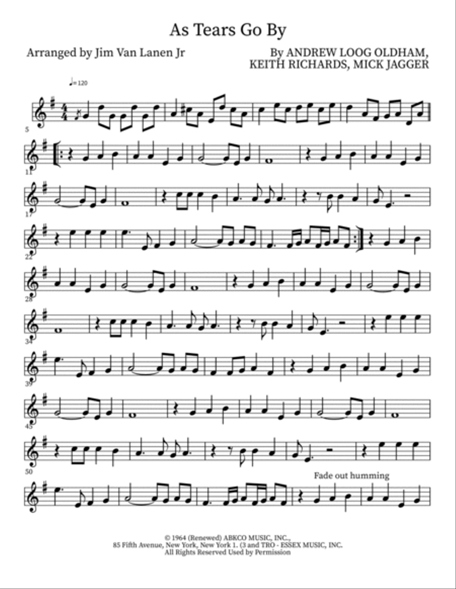 As Tears Go By As Tears Go By Flute scores gallery preview page 4