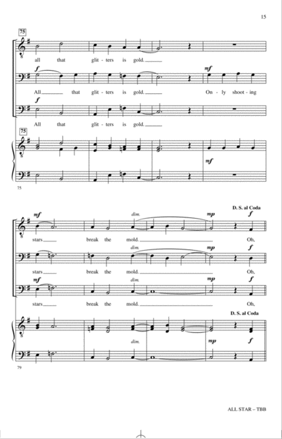 All Star (As an English Madrigal) (arr. Nathan Howe) 3-Part scores gallery preview page 14