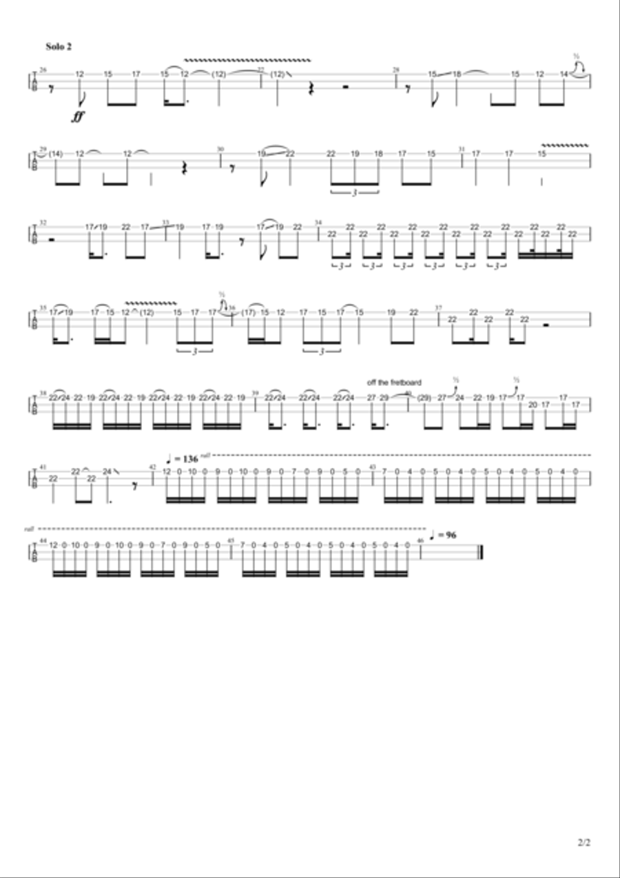 Thunderstruck Guitar Tablature scores gallery preview page 3