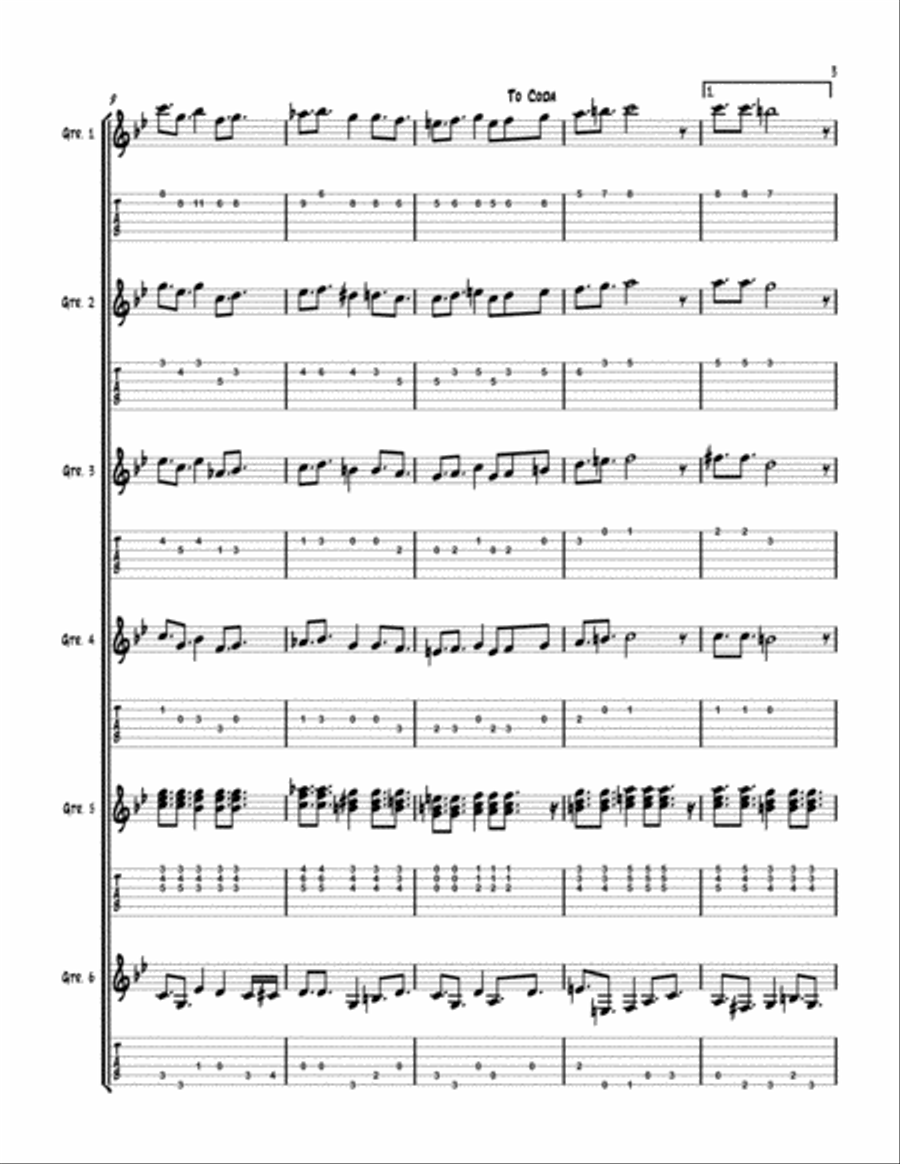 New York Sabor New York Sabor Electric Guitar scores gallery preview page 3
