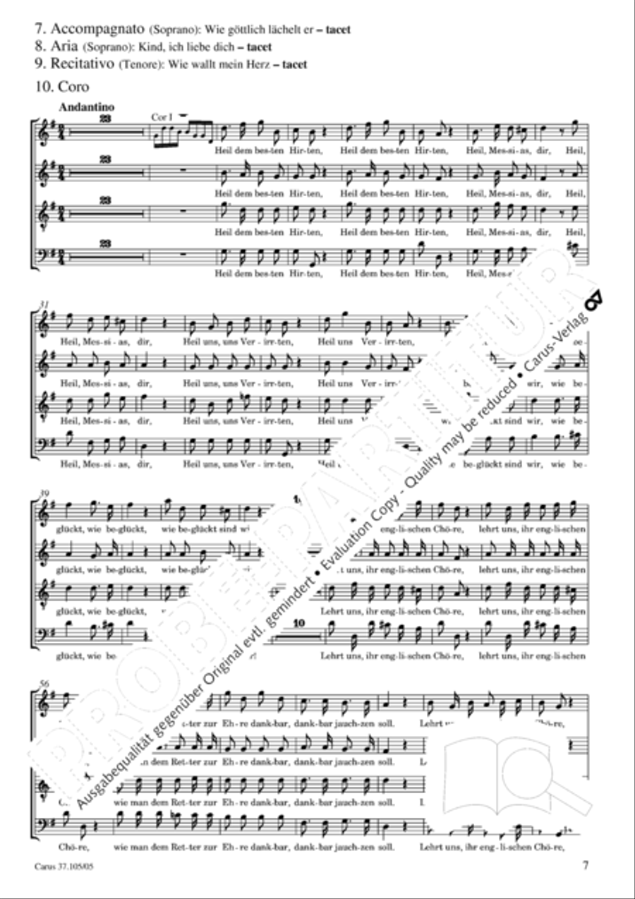 Die Freude der Hirten uber die Geburt Jesu 4-Part scores gallery preview page 8