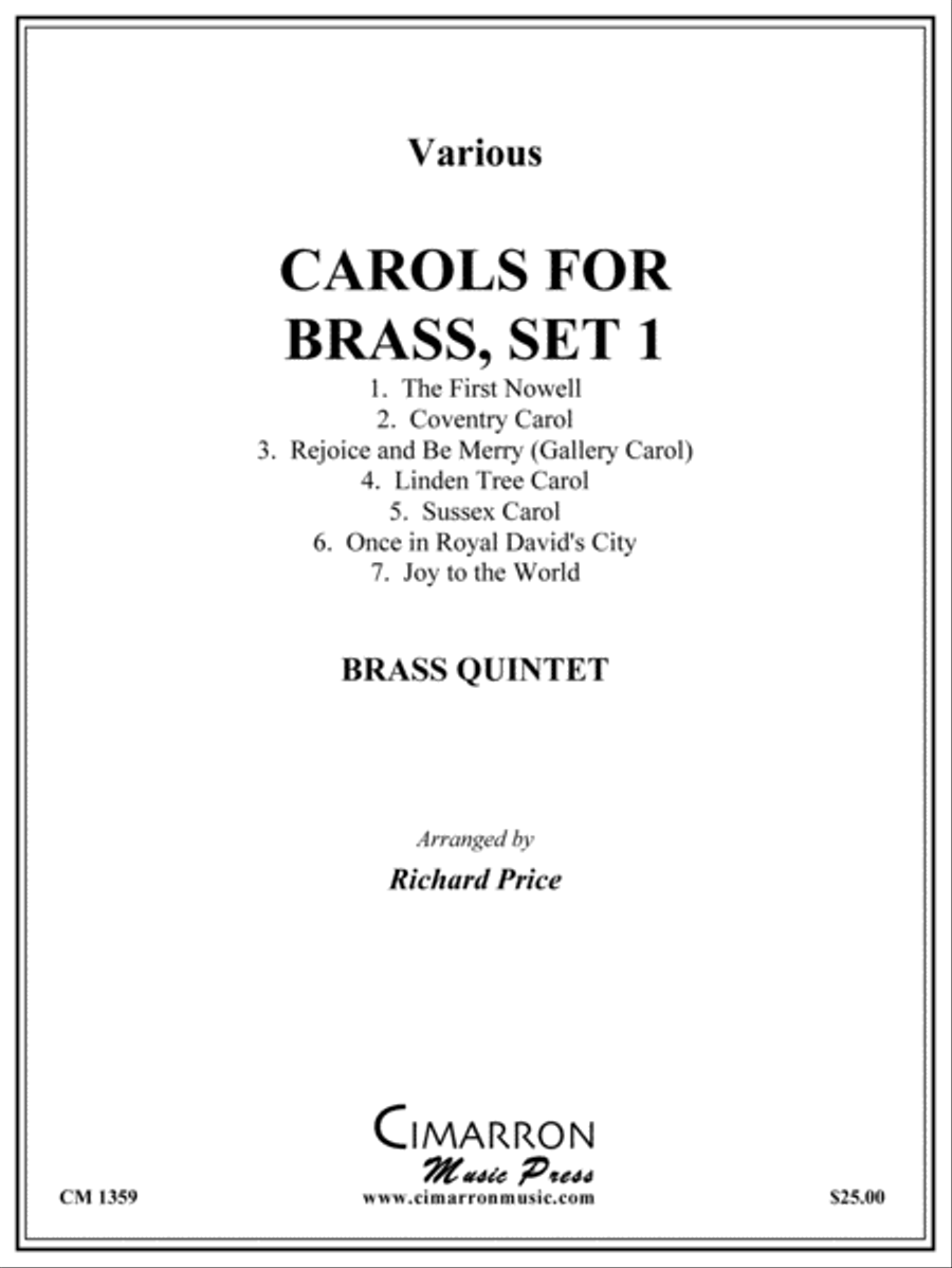 Carols for Brass, Set 1 Brass Quintet scores gallery preview page 1