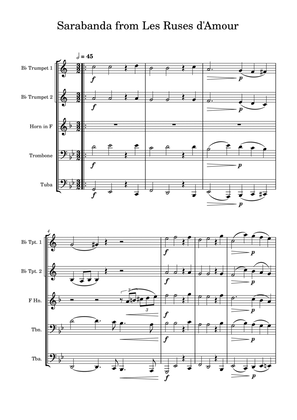Sarabanda from Les Ruses d'Amour – Alexander Glazunov - Brass Quintet