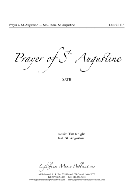 Prayer of St. Augustine