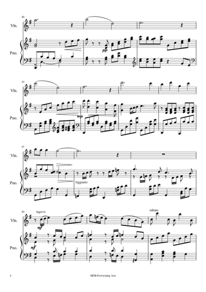 Romance for violin and piano
