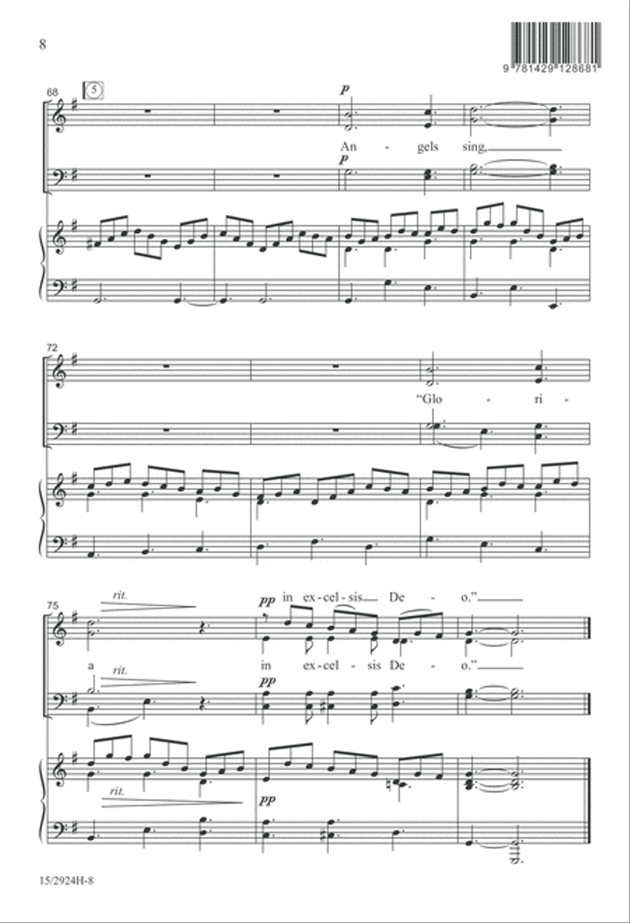 Angels Sing Gloria Angels Sing Gloria 4-Part scores gallery preview page 8