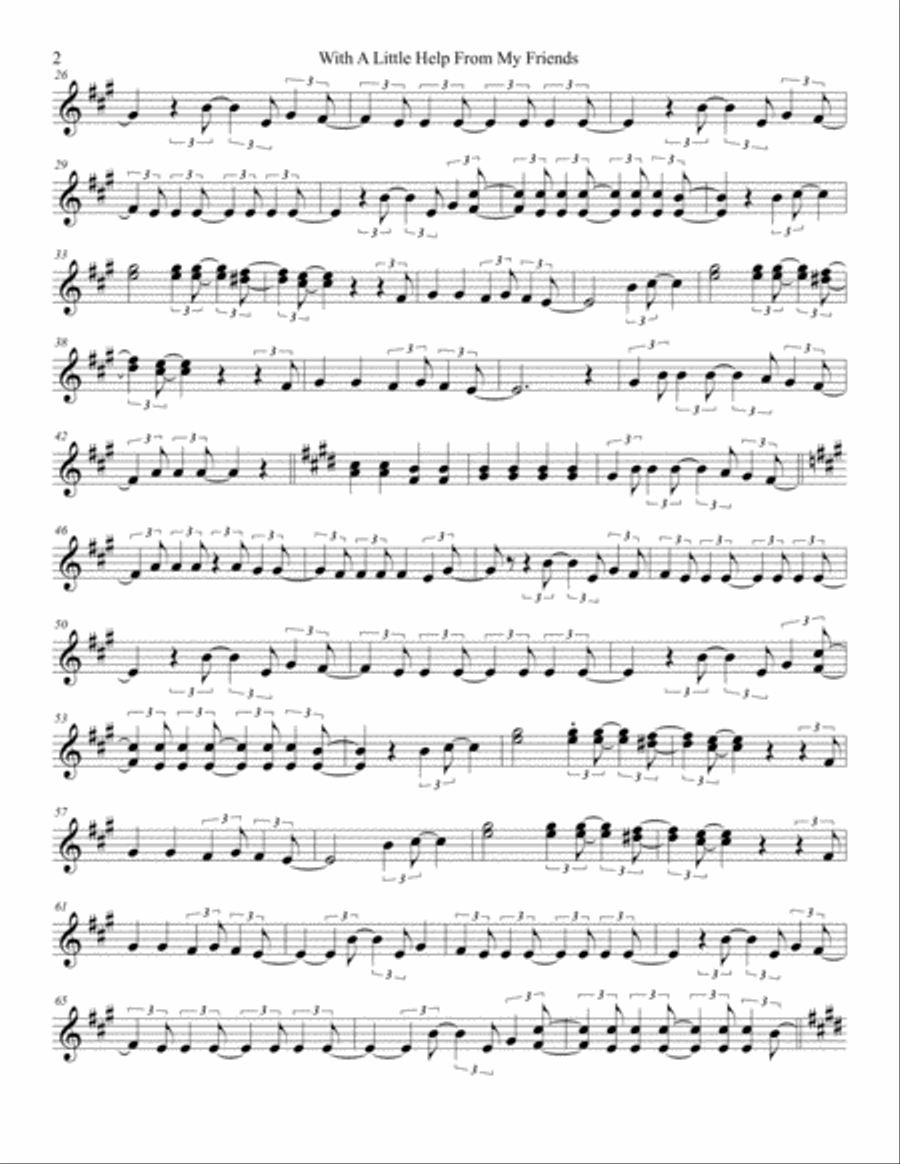 With A Little Help From My Friends String Trio scores gallery preview page 6