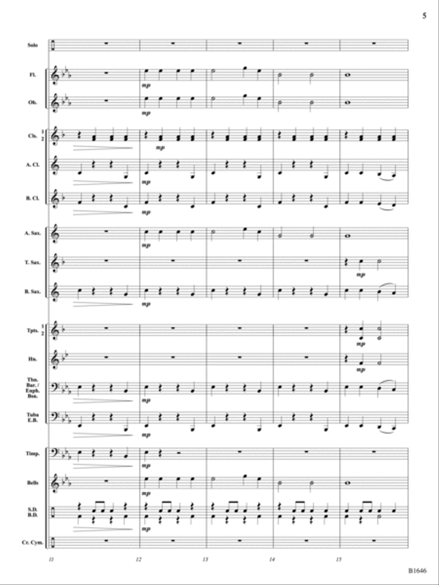 Concerto for Two Hands: Score Concert Band scores gallery preview page 5