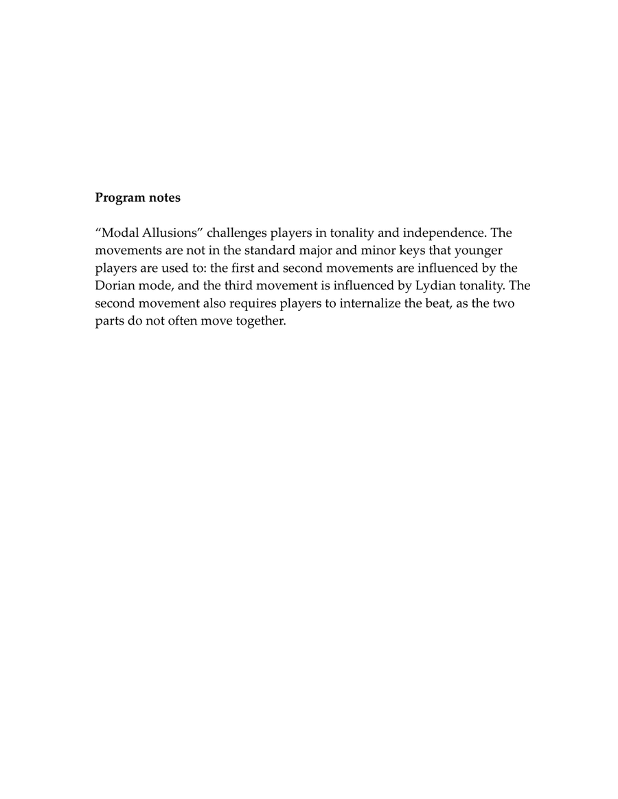 Modal Allusions Woodwind Duet scores gallery preview page 2