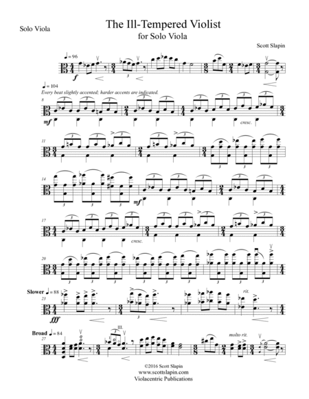 Twelve Character Pieces for Solo Viola and Sonata for Unaccompanied Viola