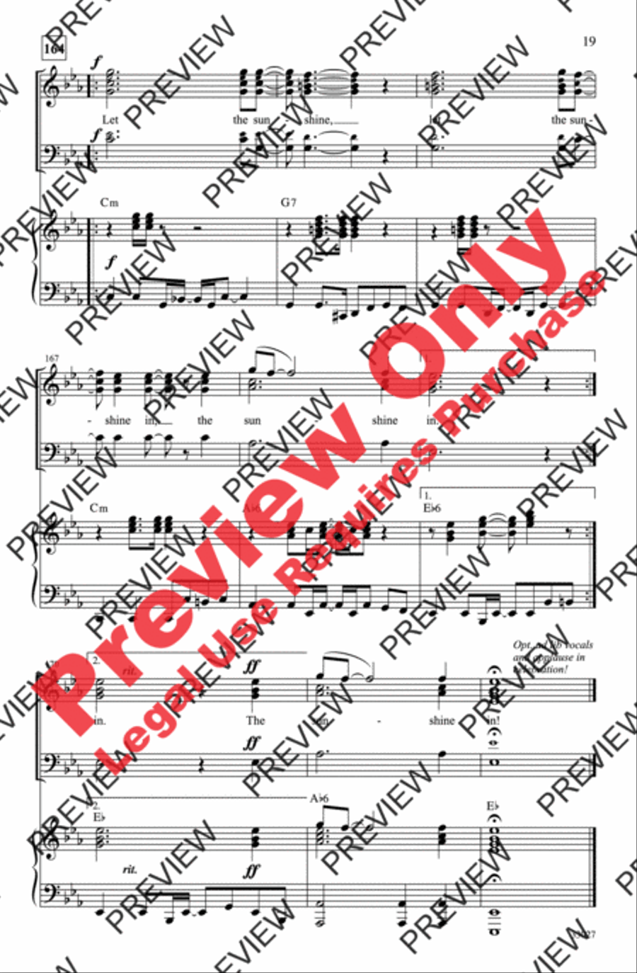 Hair: A Choral Medley 3-Part scores gallery preview page 19