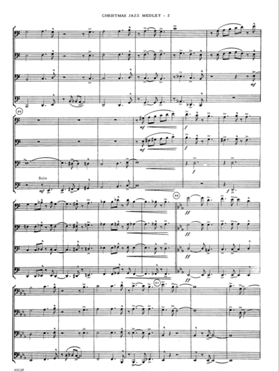 Christmas Jazz Medley by Traditional Tuba Quartet - Sheet Music page 3