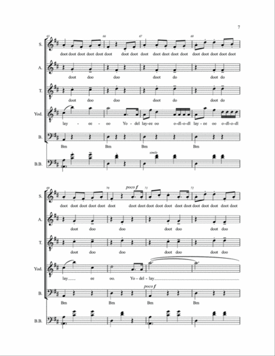 Yodel Carol Yodel Carol 4-Part scores gallery preview page 6