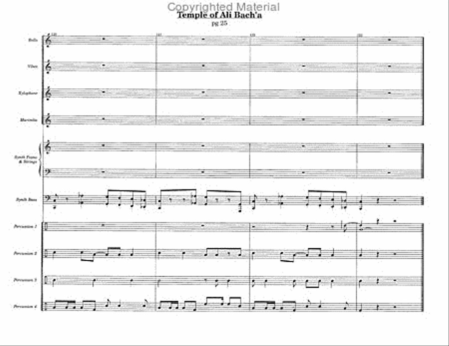 Temple of Ali Bach'a Percussion Ensemble scores gallery preview page 5