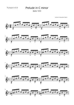 Prelude in C minor - BWV 999 - Trumpet