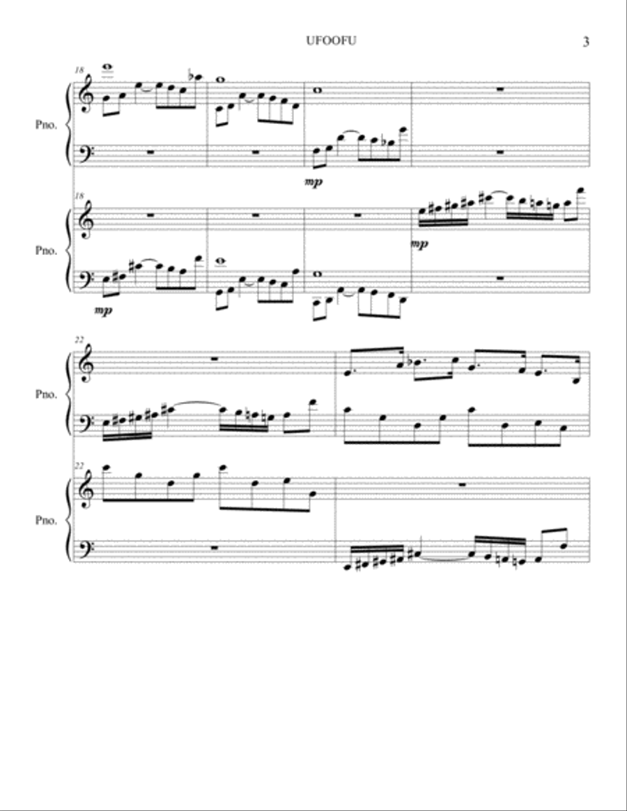 UFOFOFU Piano scores gallery preview page 3