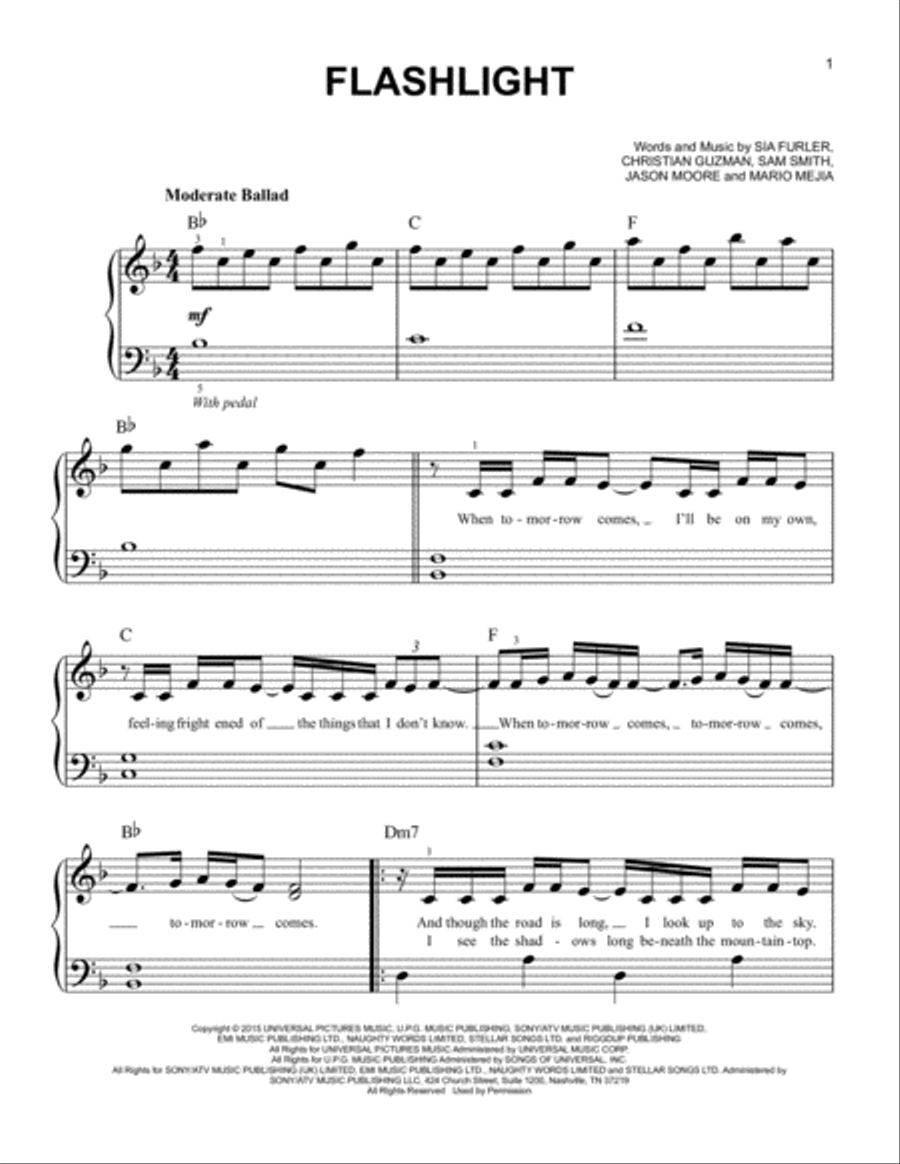 Flashlight A Cappella scores gallery preview page 1